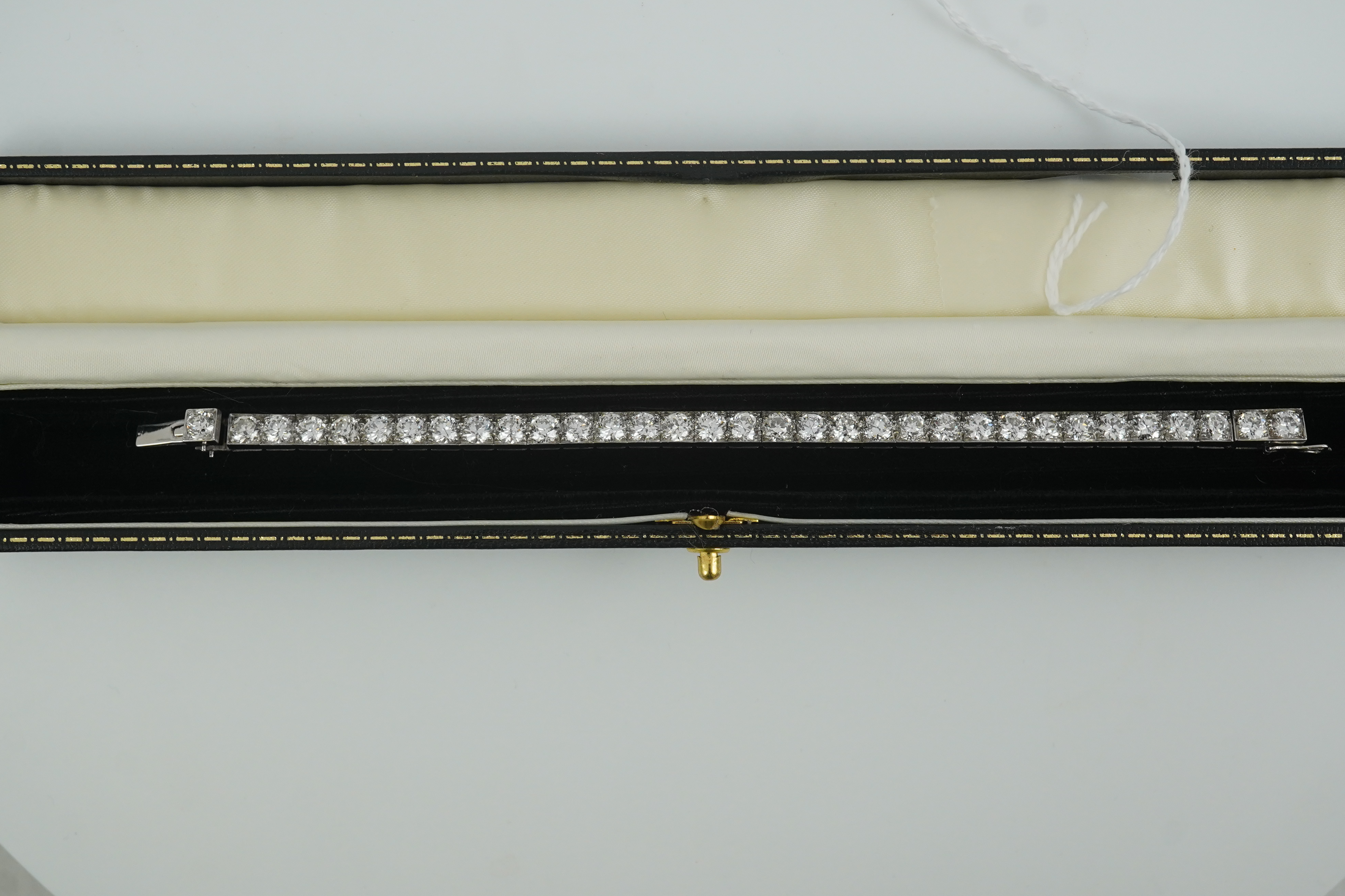 A mid to late 20th century and diamond line bracelet